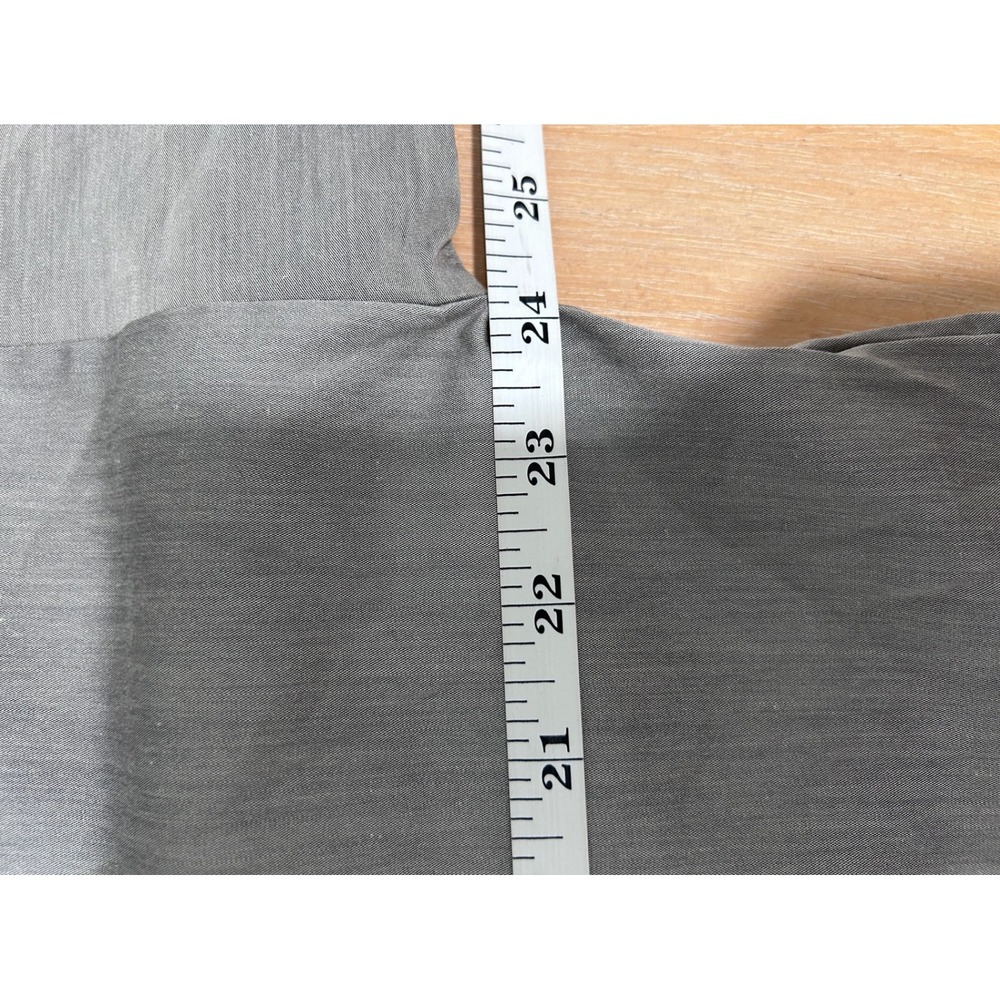 Allison Izu Gray Button Up Blouse Made in Hawaii Oversized 3/4 Lightweight Sz M - Picture 7 of 9